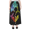 Colorful Pisces Sign Print Chiffon Maxi Skirt