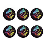 Colorful Pisces Sign Print Coaster Set