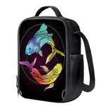 Colorful Pisces Sign Print Crossbody Lunch Bag