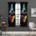 Colorful Pisces Sign Print Grommet Curtain Panels