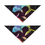 Colorful Pisces Sign Print Dog Bandana