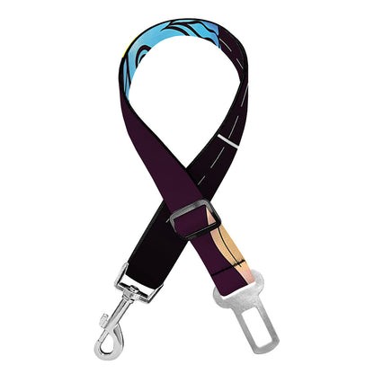 Colorful Pisces Sign Print Dog Seat Belt