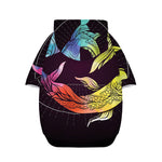Colorful Pisces Sign Print Dog Zip Up Hoodie