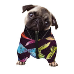 Colorful Pisces Sign Print Dog Zip Up Jacket