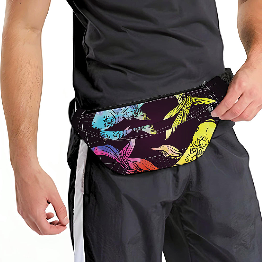Colorful Pisces Sign Print Fanny Pack