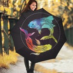 Colorful Pisces Sign Print Foldable Umbrella