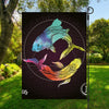 Colorful Pisces Sign Print Garden Flag