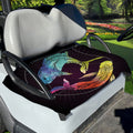 Colorful Pisces Sign Print Golf Cart Seat Cover