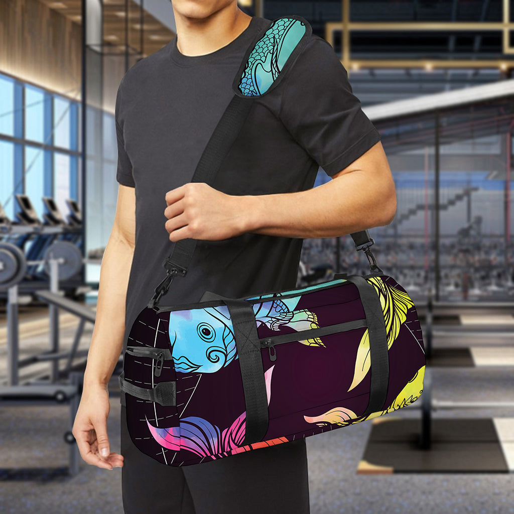 Colorful Pisces Sign Print Gym Bag