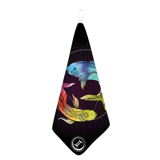 Colorful Pisces Sign Print Hand Towel