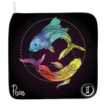 Colorful Pisces Sign Print Hand Towel