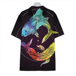 Colorful Pisces Sign Print Hawaiian Shirt