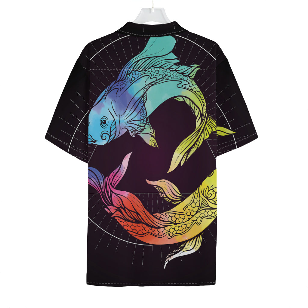 Colorful Pisces Sign Print Hawaiian Shirt