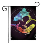 Colorful Pisces Sign Print House Flag