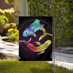 Colorful Pisces Sign Print House Flag