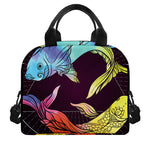Colorful Pisces Sign Print Insulated Lunch Bag