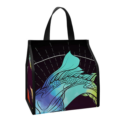 Colorful Pisces Sign Print Insulated Lunch Tote