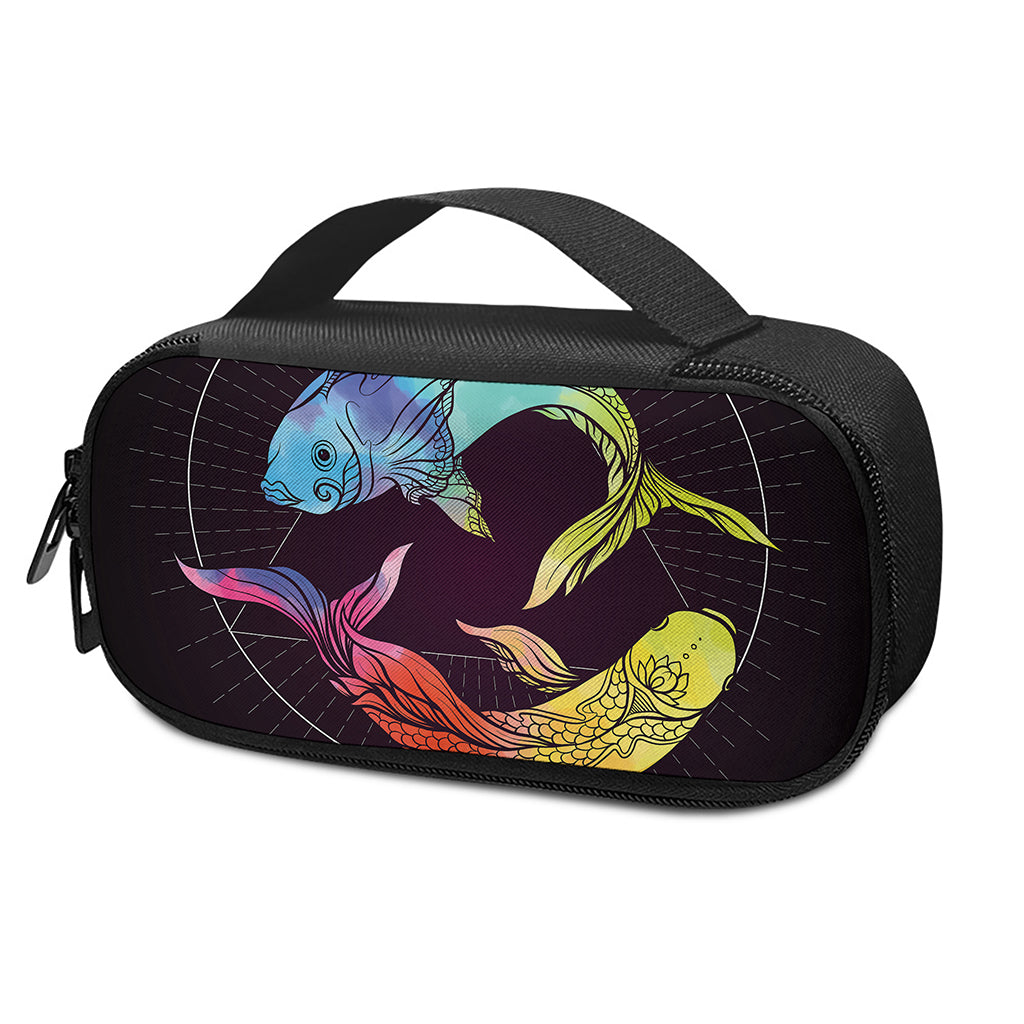 Colorful Pisces Sign Print Insulin Cooler Travel Case