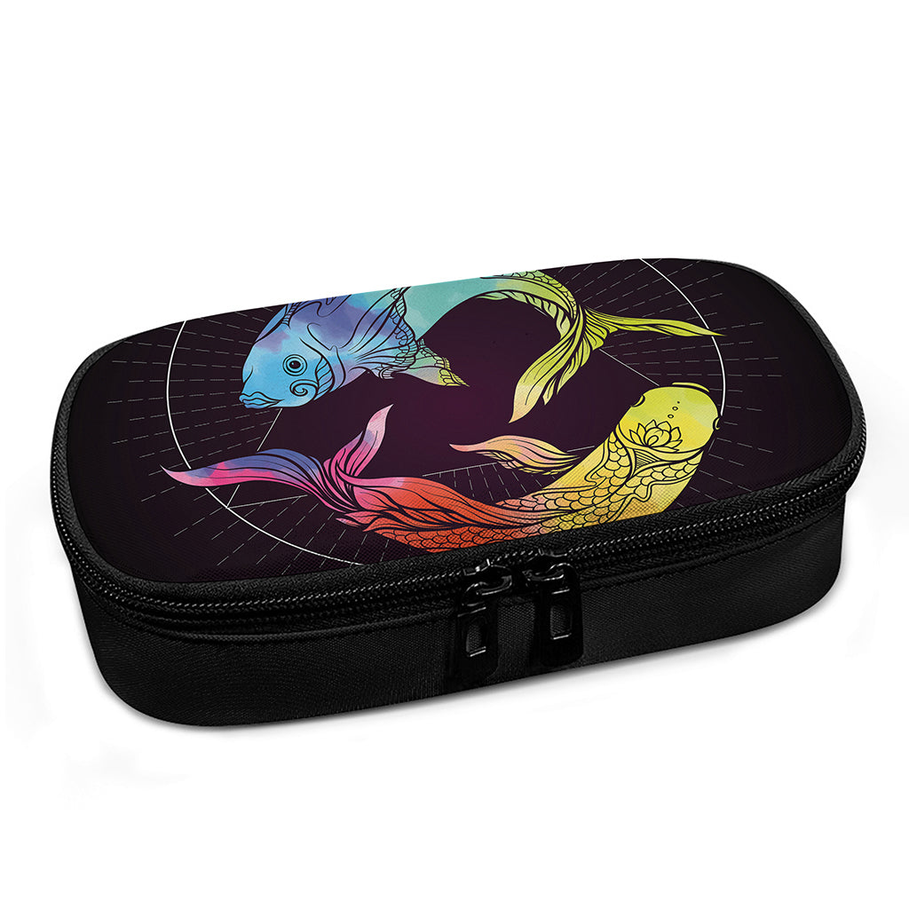 Colorful Pisces Sign Print Insulin Cooler Travel Case