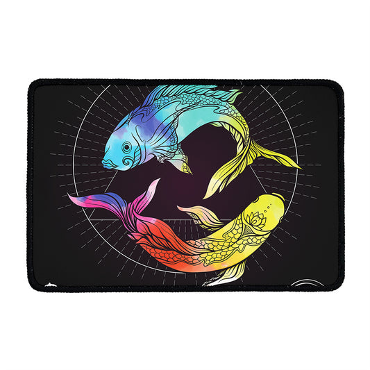 Colorful Pisces Sign Print Kitchen Mat