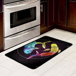 Colorful Pisces Sign Print Kitchen Mat