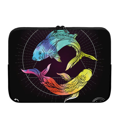 Colorful Pisces Sign Print Laptop Sleeve