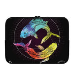 Colorful Pisces Sign Print Laptop Sleeve