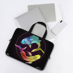 Colorful Pisces Sign Print Laptop Sleeve With Handle