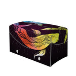 Colorful Pisces Sign Print Leather Tissue Box Cover
