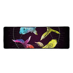 Colorful Pisces Sign Print Long Kitchen Mat