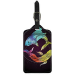 Colorful Pisces Sign Print Luggage Tag