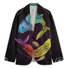 Colorful Pisces Sign Print Men's Blazer