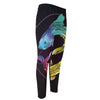 Colorful Pisces Sign Print Men's Compression Pants