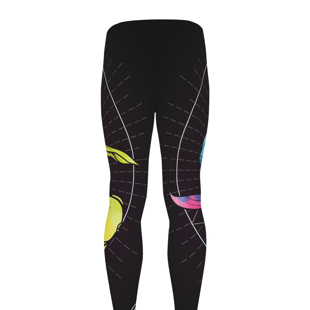 Colorful Pisces Sign Print Men's leggings