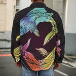 Colorful Pisces Sign Print Men's Shirt Jacket