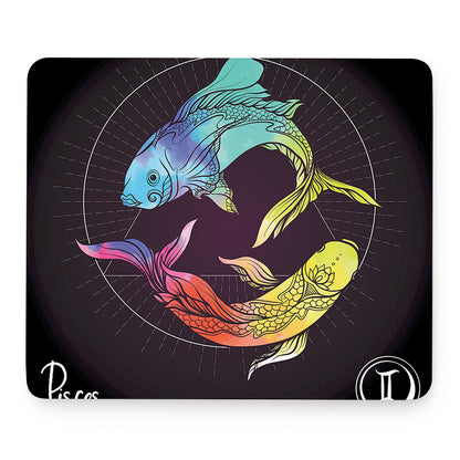 Colorful Pisces Sign Print Mouse Pad
