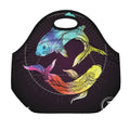 Colorful Pisces Sign Print Neoprene Lunch Bag