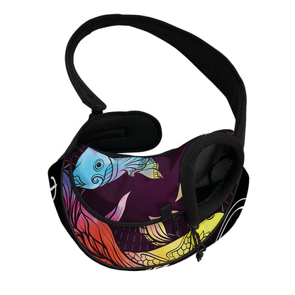 Colorful Pisces Sign Print Pet Sling Carrier