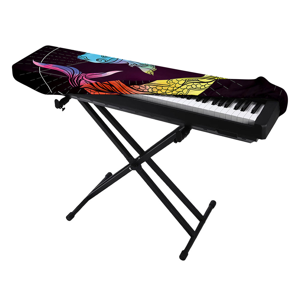 Colorful Pisces Sign Print Piano Keyboard Cover
