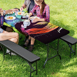 Colorful Pisces Sign Print Picnic Table Cover