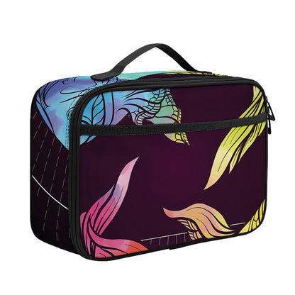 Colorful Pisces Sign Print Portable Lunch Bag