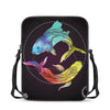 Colorful Pisces Sign Print Rectangular Crossbody Bag