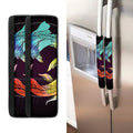 Colorful Pisces Sign Print Refrigerator Handle Covers