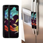 Colorful Pisces Sign Print Refrigerator Handle Covers