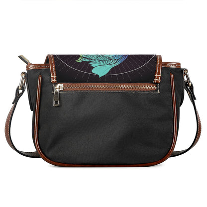 Colorful Pisces Sign Print Saddle Bag