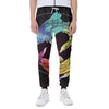 Colorful Pisces Sign Print Scuba Joggers