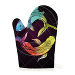 Colorful Pisces Sign Print Single Oven Mitt
