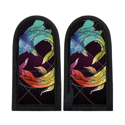 Colorful Pisces Sign Print Skillet Handle Cover
