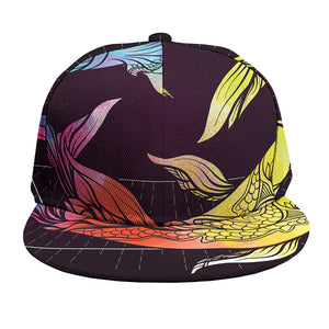 Colorful Pisces Sign Print Snapback Cap