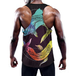 Colorful Pisces Sign Print Training Tank Top
